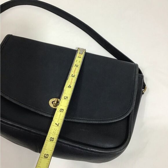 Vintage Coach Blue/Black City Bag 9790 Leather Shoulder Crossbody Bag - Picture 9 of 16